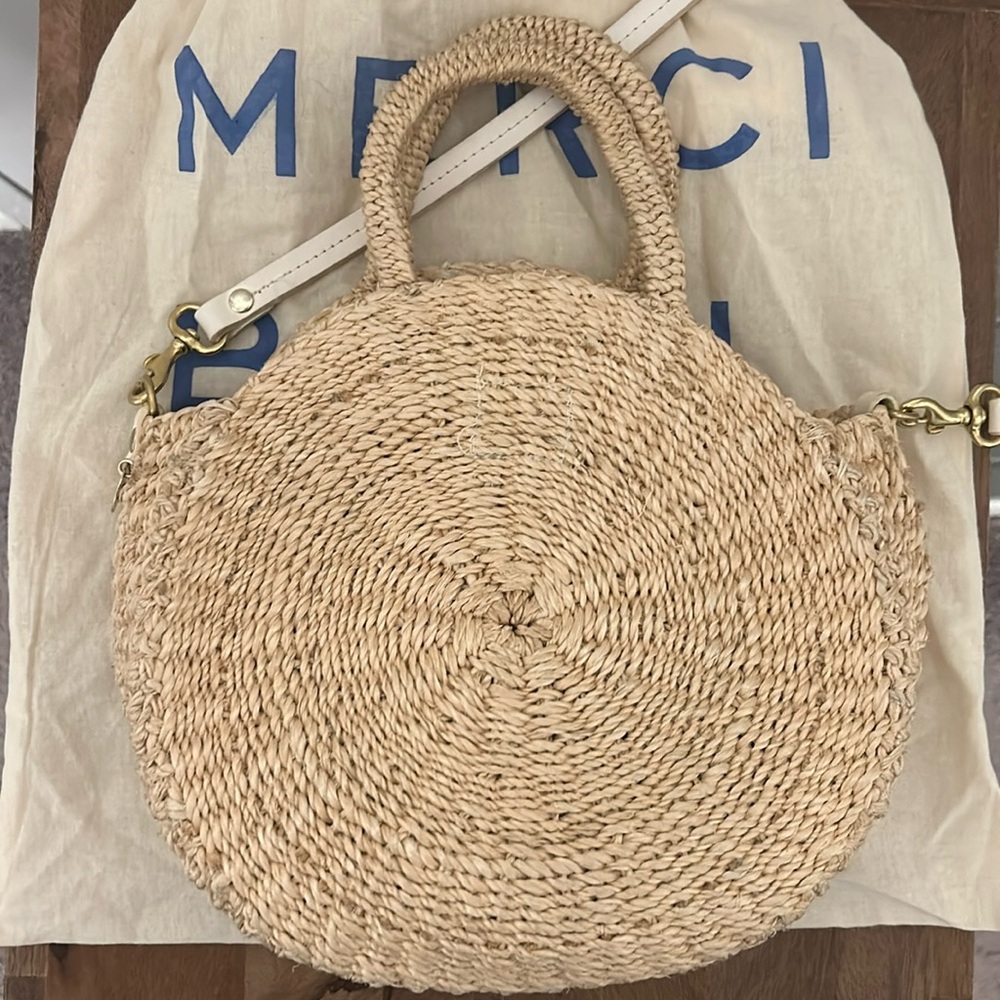 Clare V Petite Alice straw tote crossbody